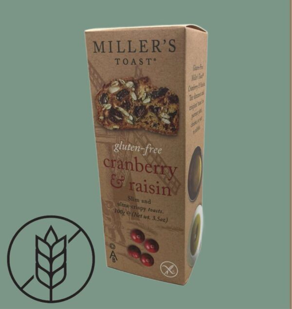 Miller's Gluten Free Cranberry & Raisin Toast